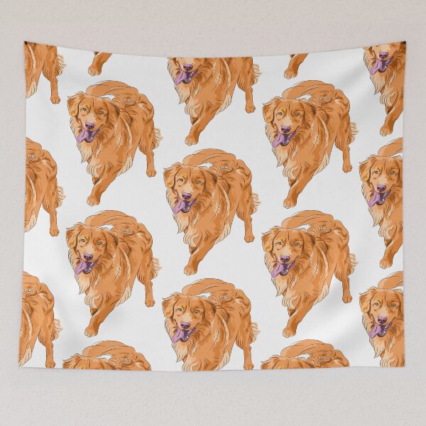 Item preview, Nova Scotia Duck Tolling Retriever, cute yellow dog portrait, cute dog portrait designed and sold by GreyStanzione1.