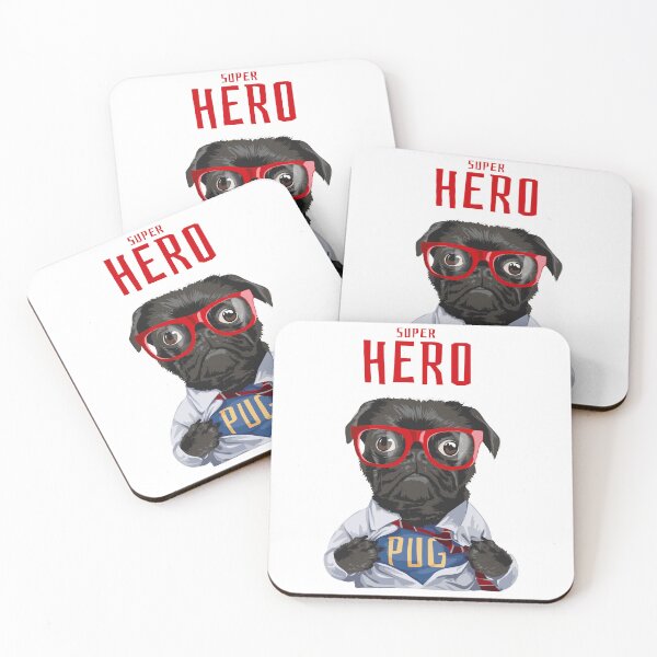 Item preview, superhero pug, cartoon superhero pug, cute dog superhero  designed and sold by GreyStanzione1.