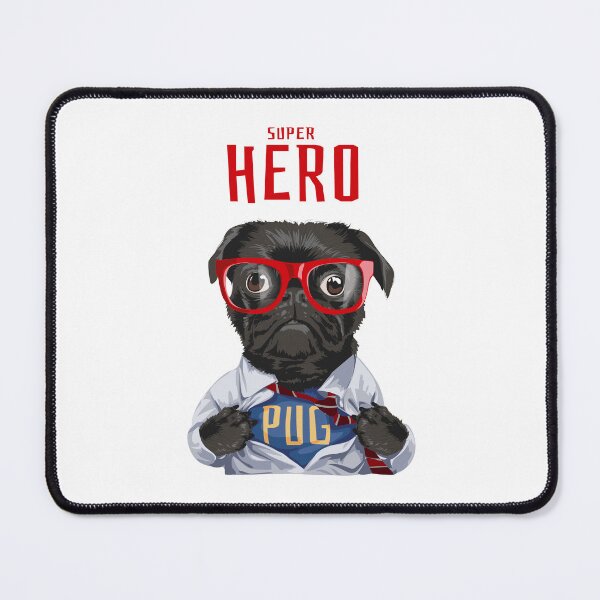 Item preview, superhero pug, cartoon superhero pug, cute dog superhero designed and sold by GreyStanzione1.