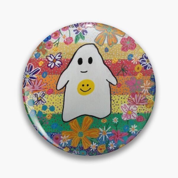 Item preview, Smiley Face Ghost in a Field of Flowers designed and sold by AlteredNature.