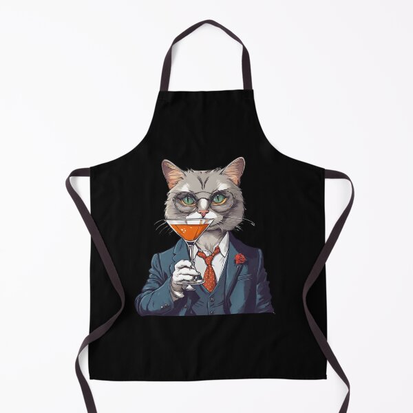 Item preview, Cat Wearing a Suit Drinking a Martini designed and sold by MKCollabs.