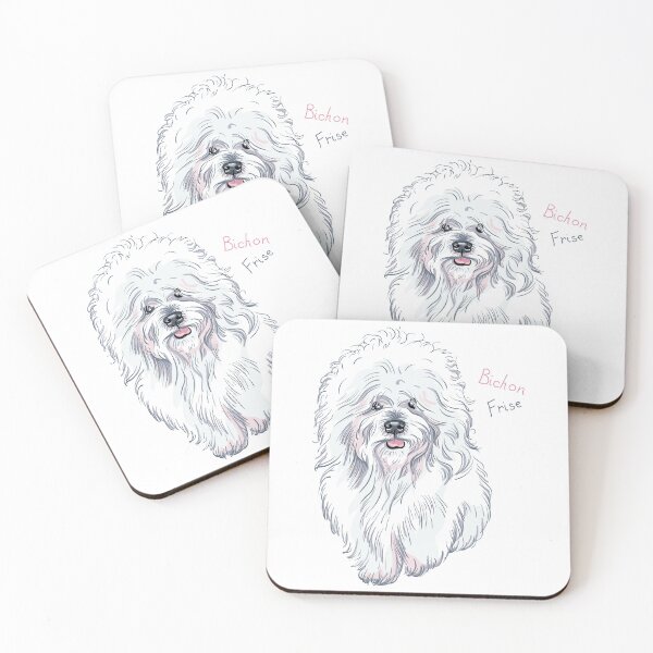 Artikelvorschau, süßes Bichon Frise-Porträt, Bichon-Preisporträt, weißes Katzenporträt entworfen und verkauft von GreyStanzione1.