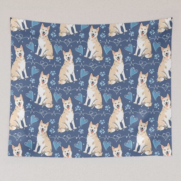 Item preview, Love Cream White Siberian Husky Dog 1 designed and sold by Lulupainting.