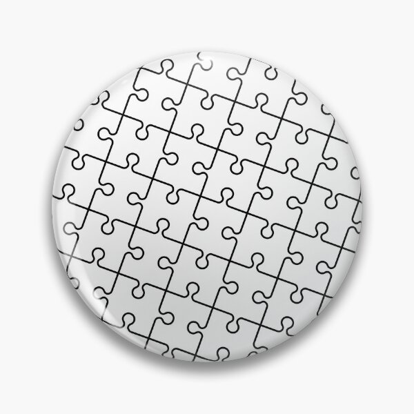 Item preview, Black and White Jigsaw Pattern designed and sold by Patternliss.