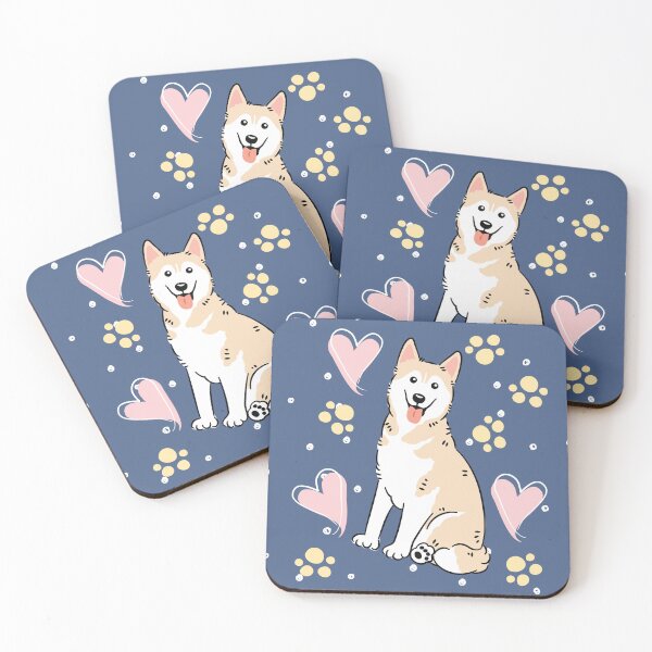 Item preview, Love Cream White Siberian Husky Dog 2 designed and sold by Lulupainting.