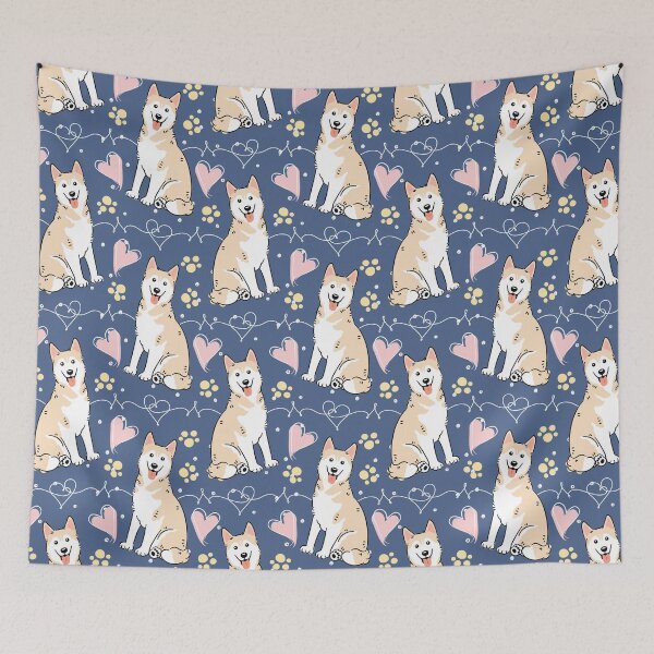 Item preview, Love Cream White Siberian Husky Dog 2 designed and sold by Lulupainting.