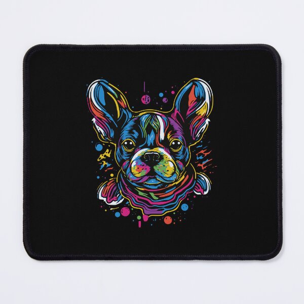 Item preview, colorful French bulldog head, colorful dog head, dog head graffiti designed and sold by GreyStanzione1.