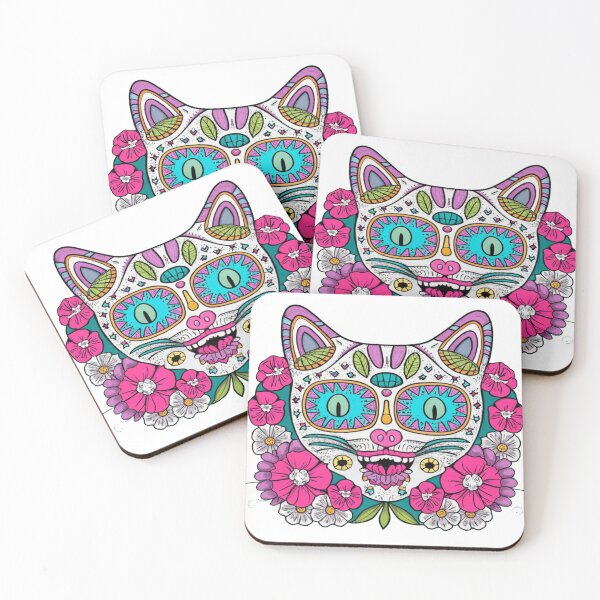 Item preview, Dia de los Muertos cat  designed and sold by Husky  Designs.
