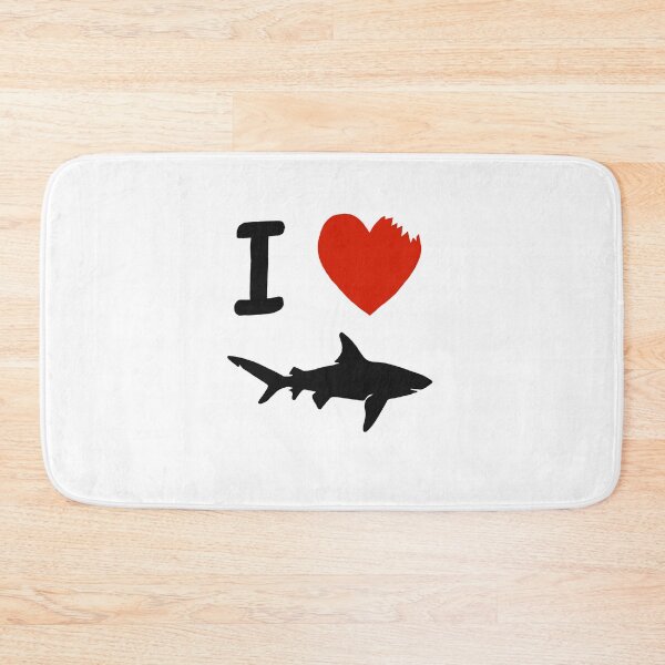 Item preview, I love sharks with shark bit in heart designed and sold by adesignworld.