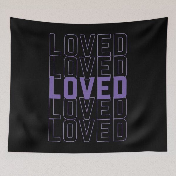 Item preview, Loved - Purple Repeating Text designed and sold by JDPrntz.