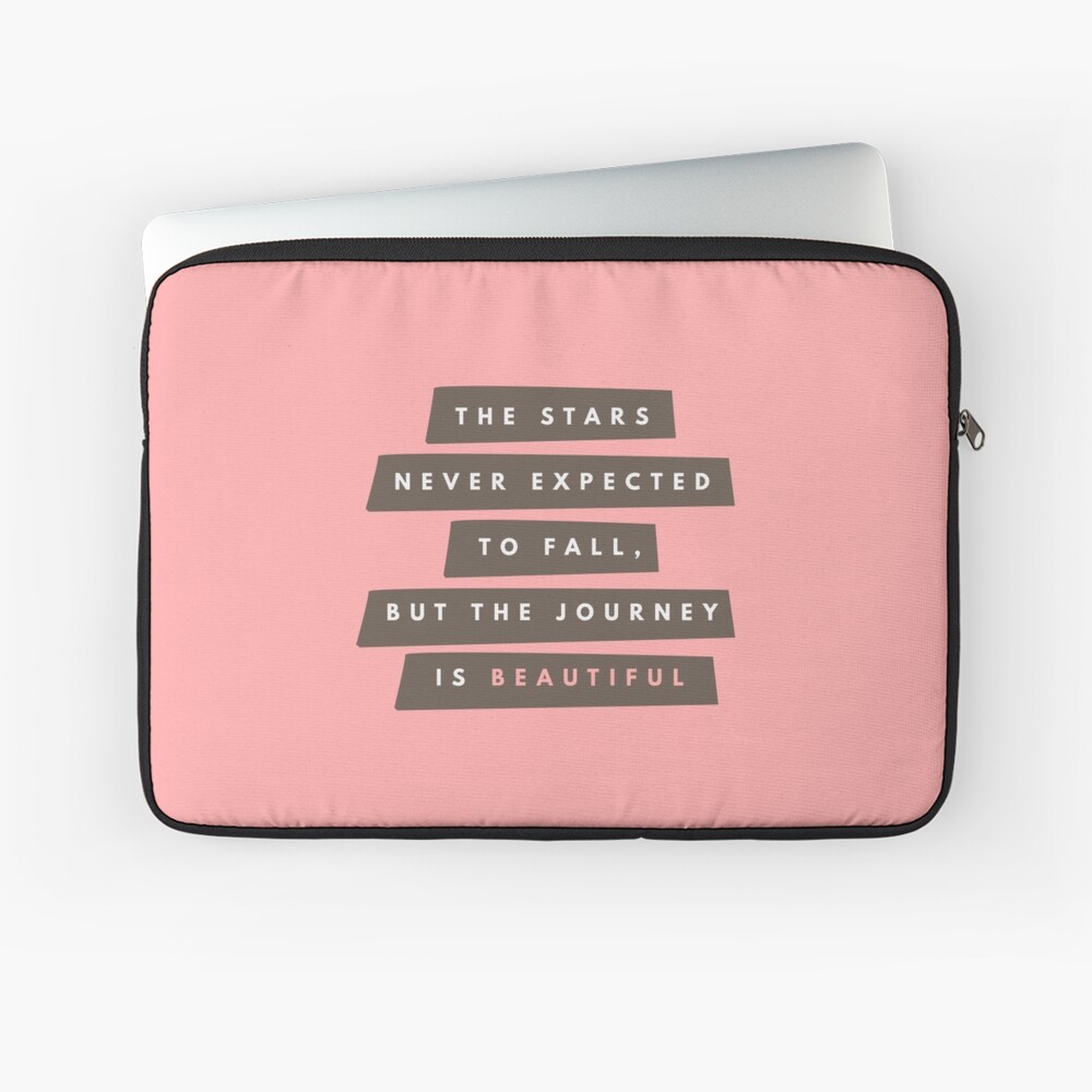 Coral Pink Stars Journey is Beautiful Laptop Sleeve