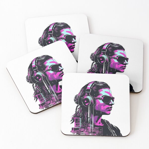 Item preview, Cyberpunk Girl with Headphone and Sunglasses designed and sold by eyestetix.