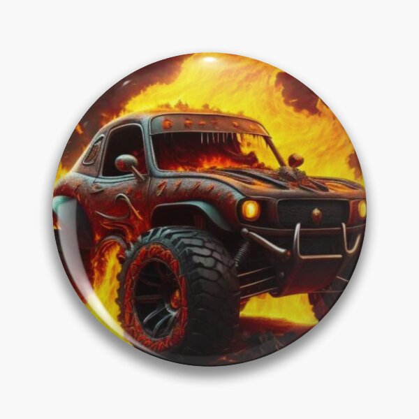 Item preview, Flamin' Hot Monster Truck: Burn Rubber with a 3D Twist! designed and sold by THEVOICE-AI.