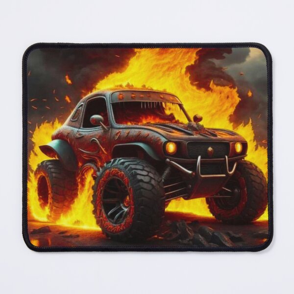 Item preview, Flamin' Hot Monster Truck: Burn Rubber with a 3D Twist! designed and sold by THEVOICE-AI.
