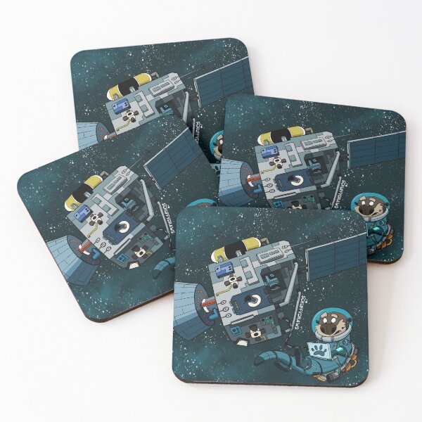 Item preview, Otter Space Satellite (with Stars) designed and sold by Scruffydraws.