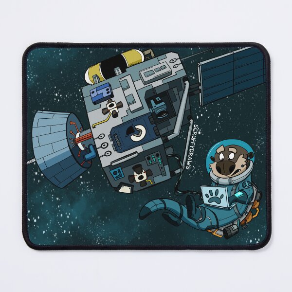 Item preview, Otter Space Satellite (with Stars) designed and sold by Scruffydraws.