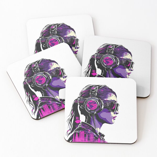 Item preview, Cyberpunk Girl with Headphone and Sunglasses 2 designed and sold by eyestetix.