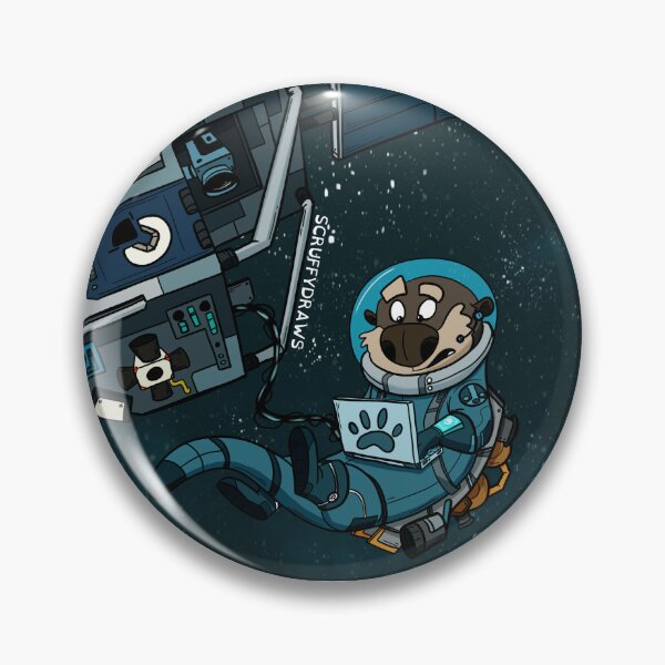 Aperçu de l'œuvre Satellite spatial Otter (avec étoiles) créée et vendue par Scruffydraws.