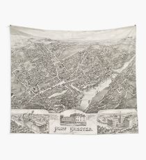 Vintage Map of Port Chester NY (1882) Wall Tapestry