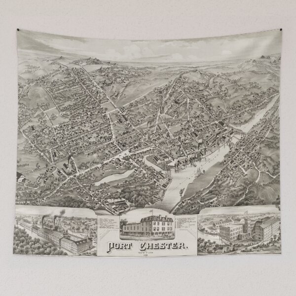 Item preview, Vintage Map of Port Chester NY (1882) designed and sold by BravuraMedia.