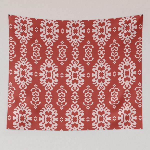 Item preview, Bold red papercut damask medallion designed and sold by FrancesPoff.