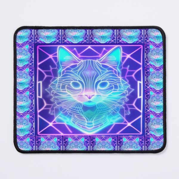 Item preview, Futuristic Neon Cat designed and sold by Cyberomiz.