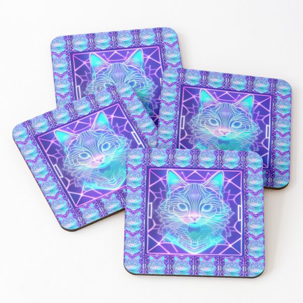 Item preview, Futuristic Neon Cat designed and sold by Cyberomiz.
