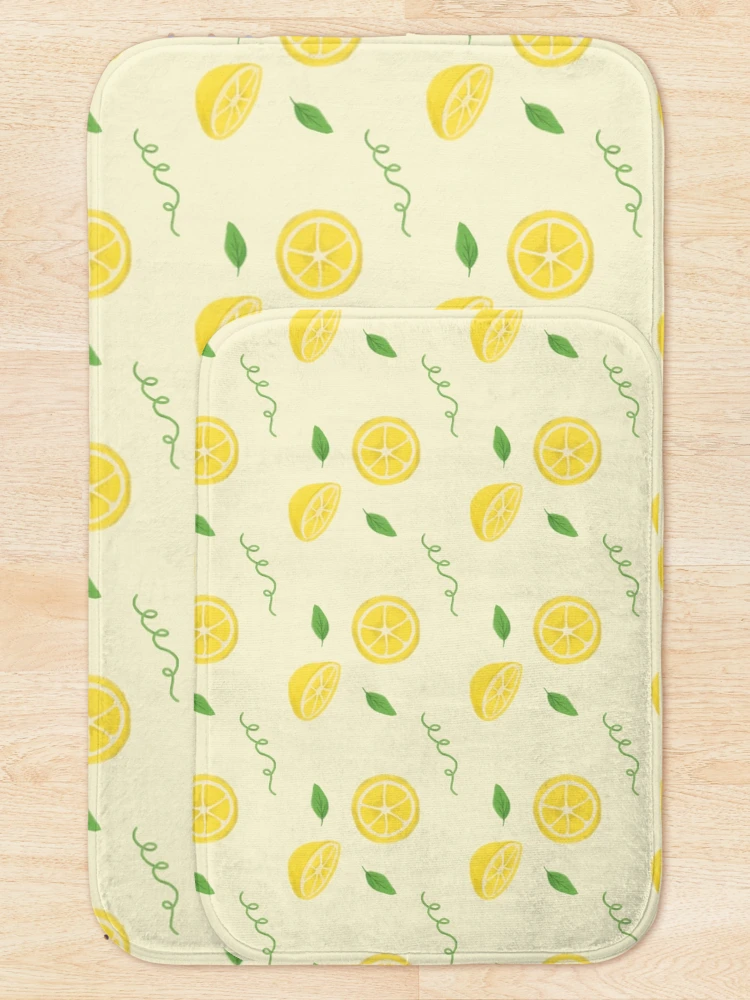Thumbnail 5 of 6, Bath Mat, Lemon Slices Pattern designed and sold by InversionGraph.