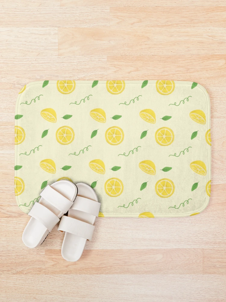 Thumbnail 1 of 6, Bath Mat, Lemon Slices Pattern designed and sold by InversionGraph.