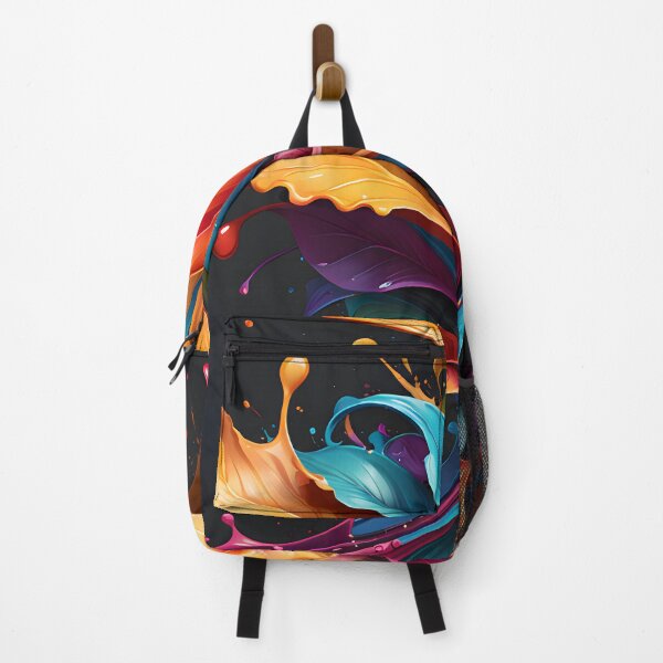 Item preview, "The vector art titled 'Splash of Colors on Leaves' beautifully captures the vibrant and lively essence of nature through its intricate depiction of colorful foliage." designed and sold by Best-Art-32.