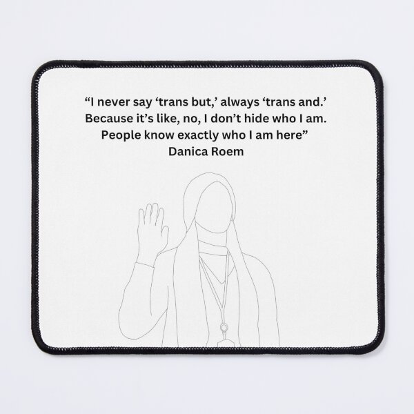 Item preview, Danica Roem Line Drawing & Quote designed and sold by astarrett.