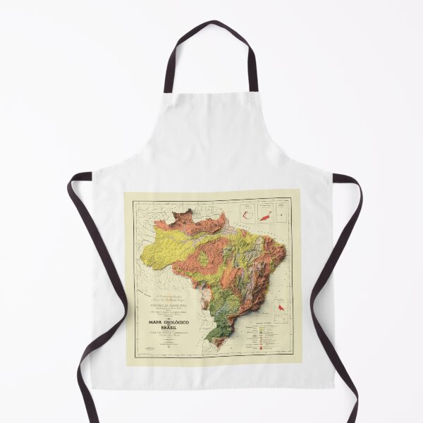 Item preview, 1942 Brazil Shaded Relief Map 3D digitally rendered designed and sold by ThinkAboutMaps.