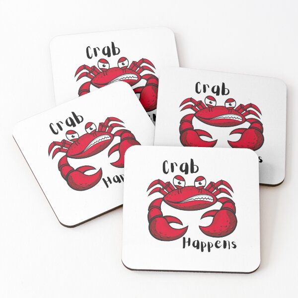 Item preview, Crab Happens designed and sold by SarcastiCrafts.