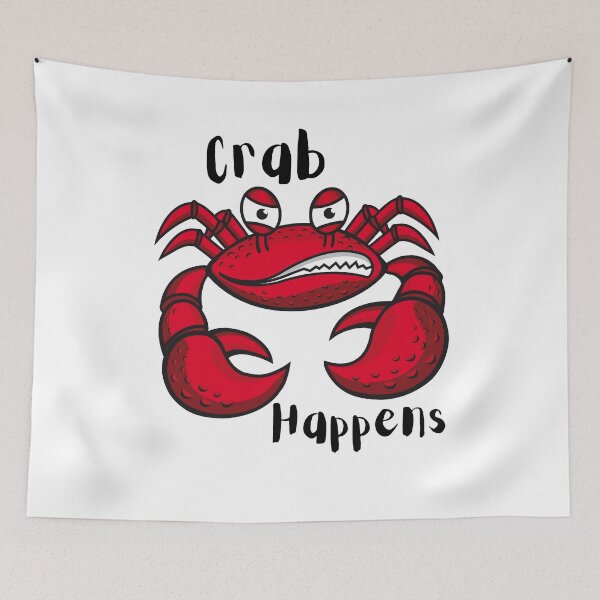 Item preview, Crab Happens designed and sold by SarcastiCrafts.