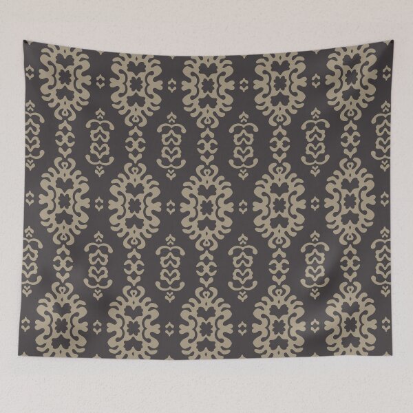 Item preview, Black and white papercut damask medallion designed and sold by FrancesPoff.