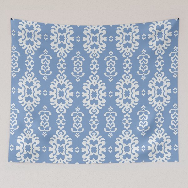 Item preview, Sky blue papercut damask medallion designed and sold by FrancesPoff.