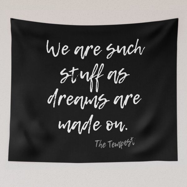 Item preview, THE TEMPEST SHAKESPEARE DREAMS QUOTE designed and sold by Madjack Tees Kiwi SuperStore.