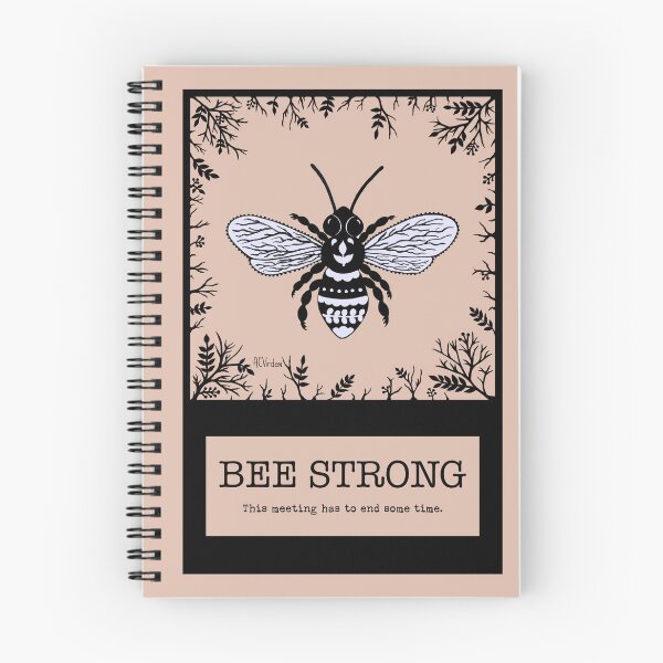 Item preview, Abeja caprichosa con borde floral en melocotón polvoriento designed and sold by acvirden.