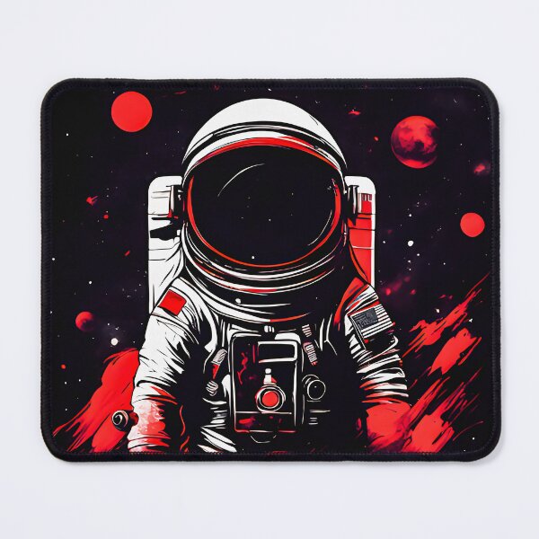 Item preview, An astronaut with a red background designed and sold by chamaralakshan.