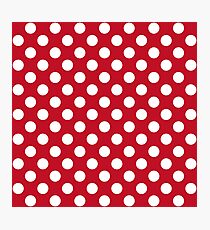 Red And White Polka Dots Photographic Print