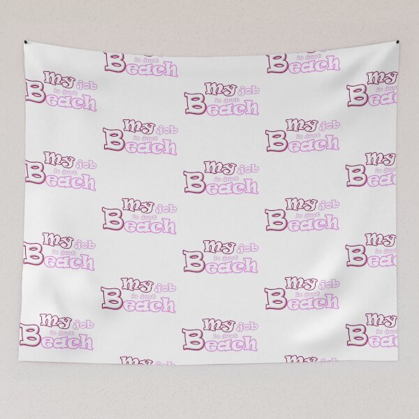 Item preview, My Job Is Just Beach.(pink) designed and sold by meaningspace.