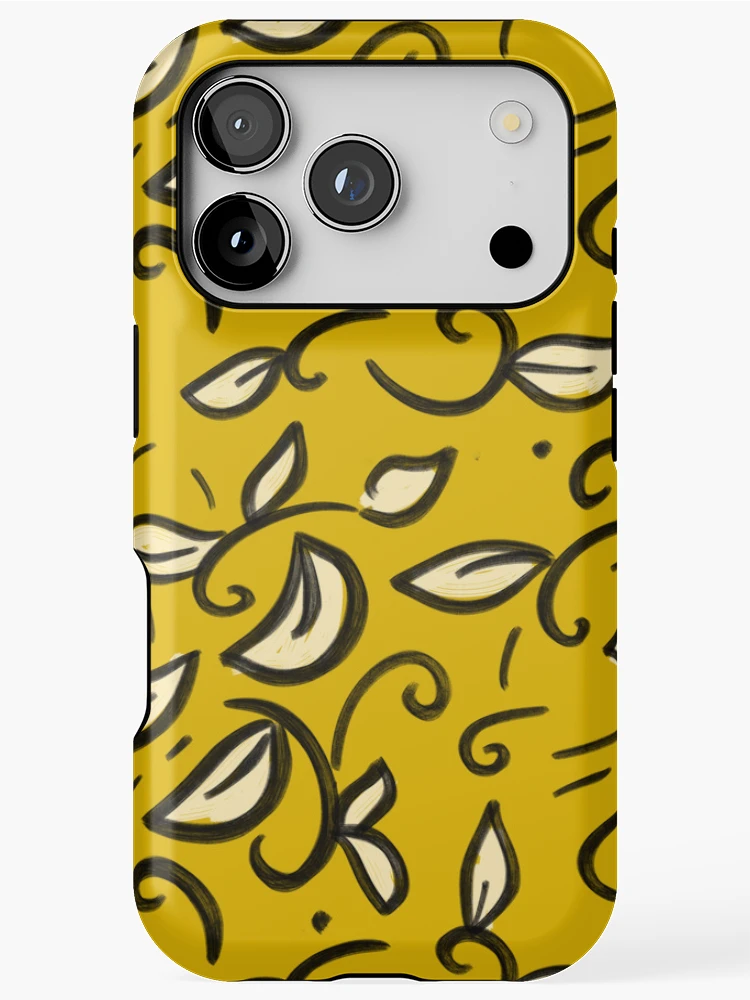 Thumbnail 1 of 4, iPhone Case, Golden Swirls Pattern designed and sold by InversionGraph.