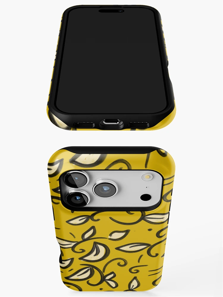 Thumbnail 3 of 4, iPhone Case, Golden Swirls Pattern designed and sold by InversionGraph.