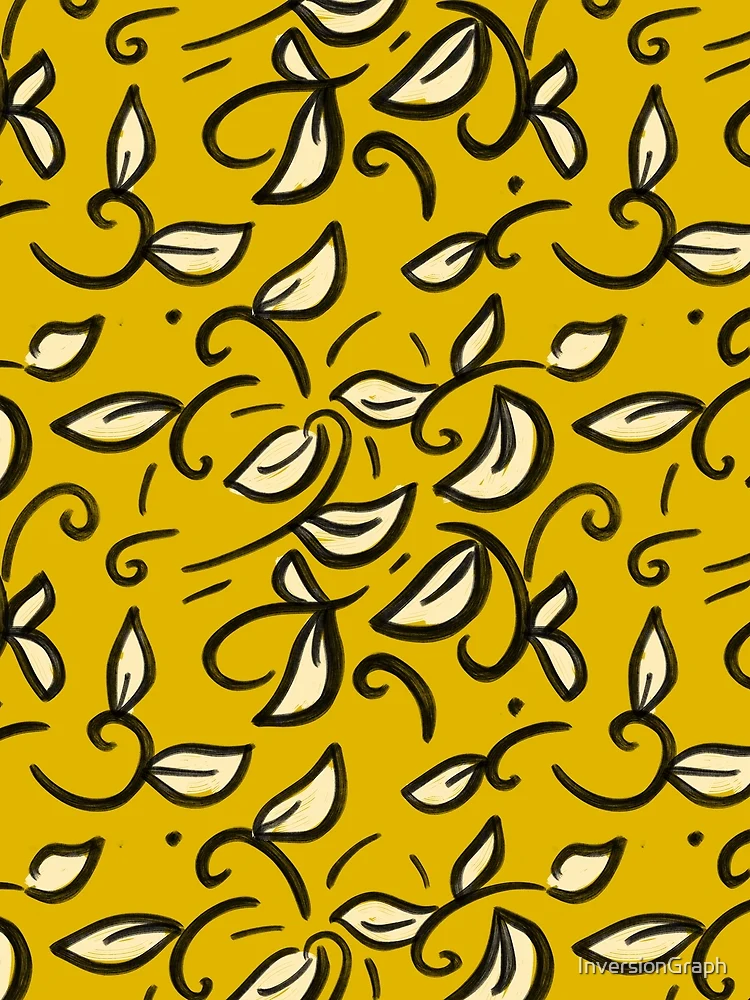 Thumbnail 3 of 3, Scarf, Golden Swirls Pattern designed and sold by InversionGraph.