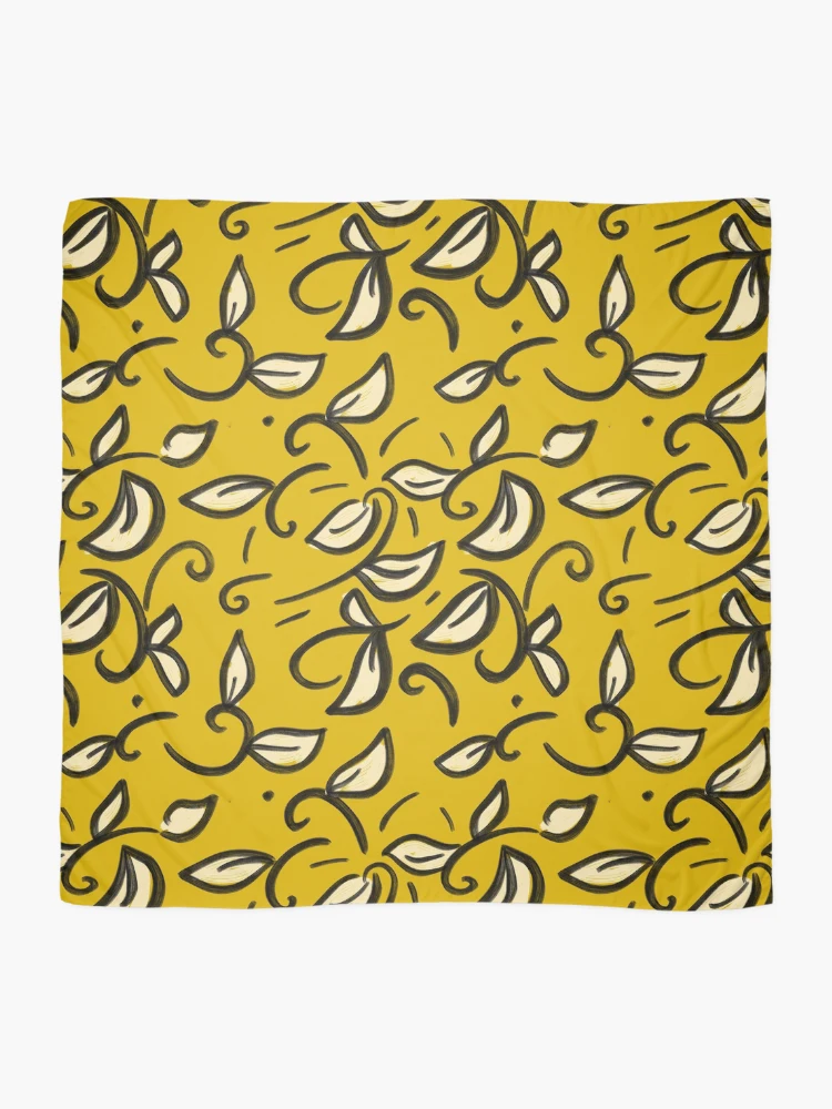 Thumbnail 2 of 3, Scarf, Golden Swirls Pattern designed and sold by InversionGraph.