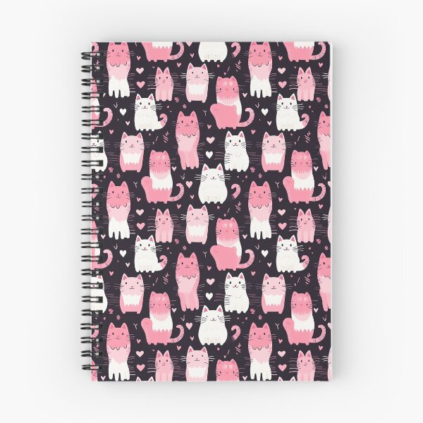 Artikelvorschau, süße rosa Katzen entworfen und verkauft von PrintablePalace.