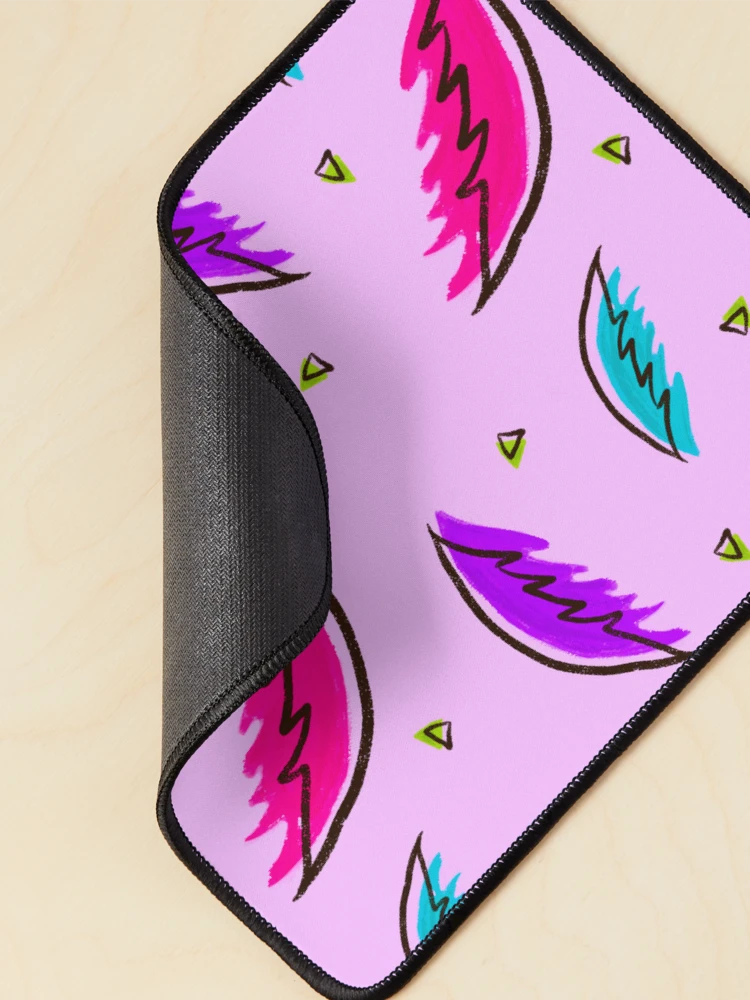 Thumbnail 2 of 5, Mouse Pad, Neon Boho Feathers Pattern designed and sold by InversionGraph.