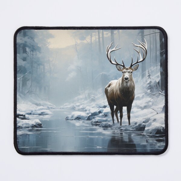 Item preview, Elk Near a Winter Stream - Landscape designed and sold by shakespeare1212.