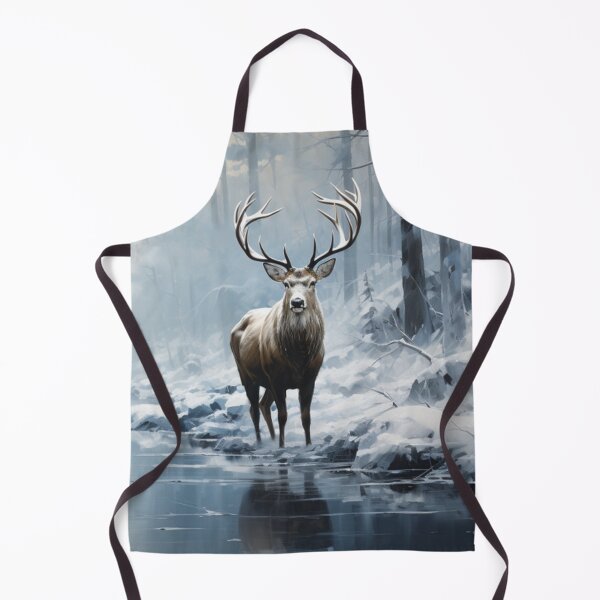 Item preview, Elk Near a Winter Stream - Landscape designed and sold by shakespeare1212.
