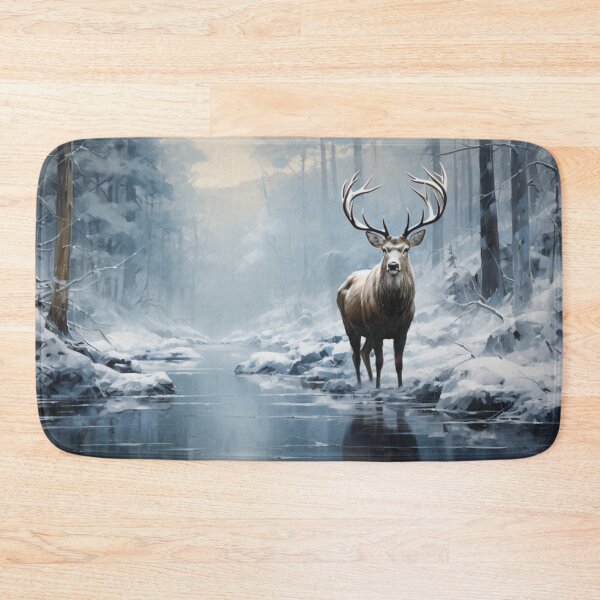 Item preview, Elk Near a Winter Stream - Landscape designed and sold by shakespeare1212.